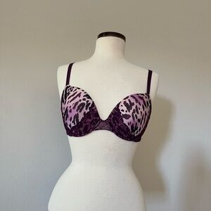 Victoria's Secret Purple Leopard Bra